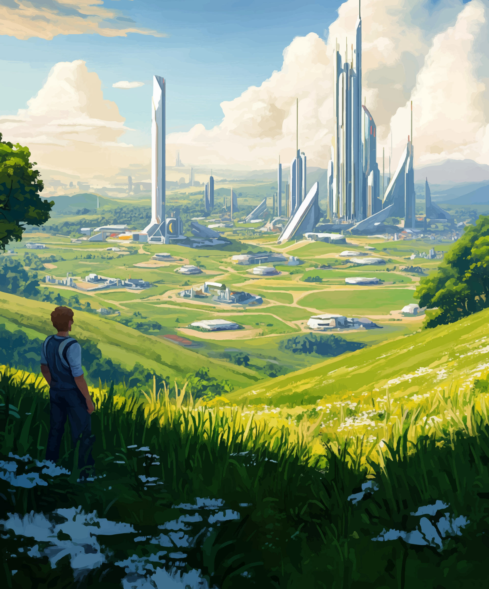 Hero background image with utopian view